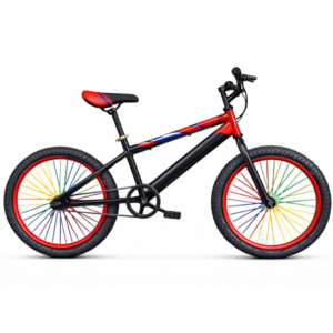 Red Black Striped BMX-type Bicycle Kids