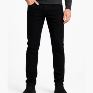 Mens Essential Black Slim-Fit Jeans